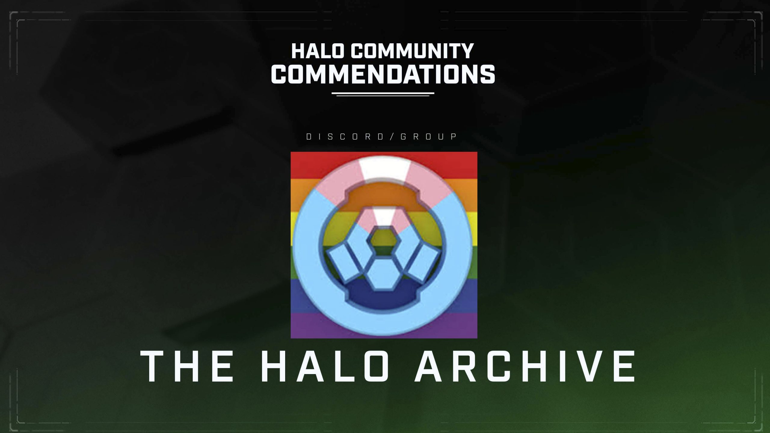 The Halo Archive winner graphic for Discord or Group.