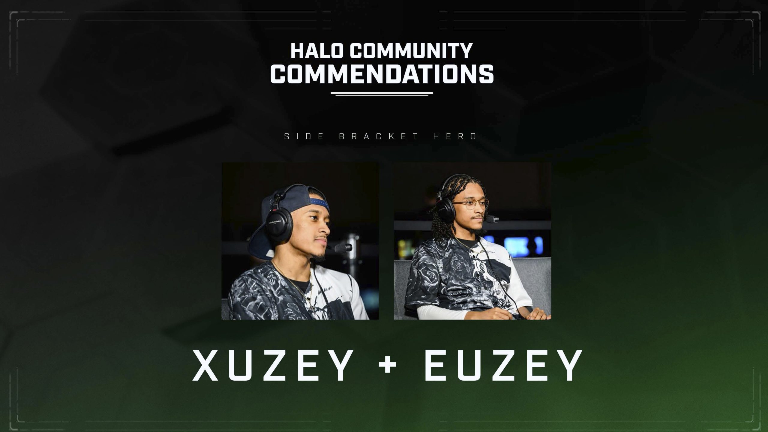 Xuzey and Euzey winner graphic for Side Bracket Heroes.